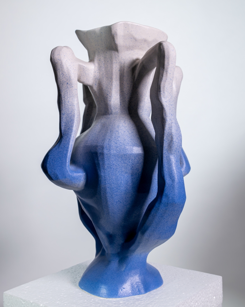 Transcending: Mesh to Matter - Amphora in blue